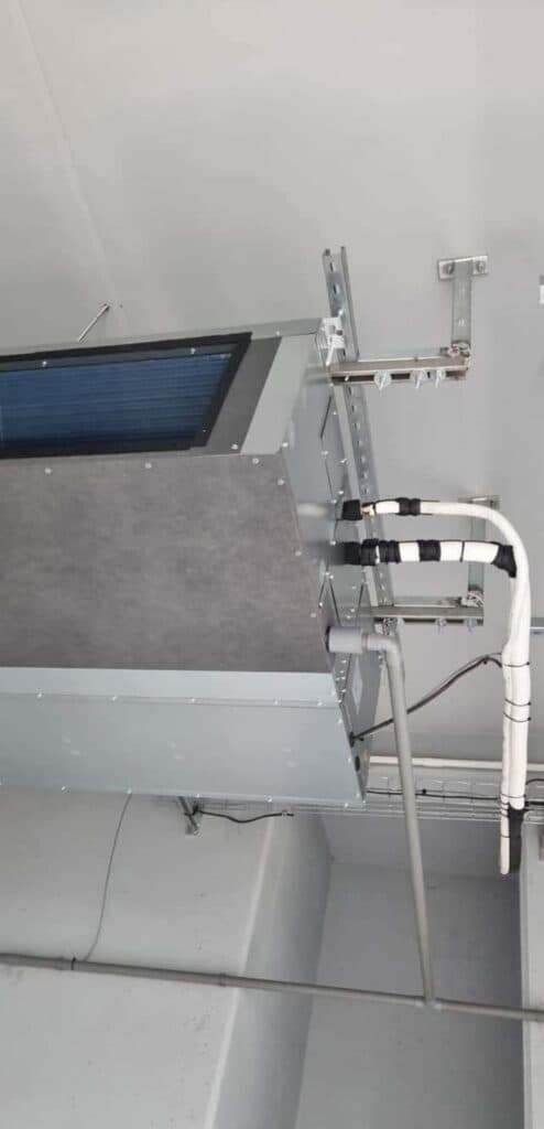 Pompe à chaleur air/air gainable — installation intérieure